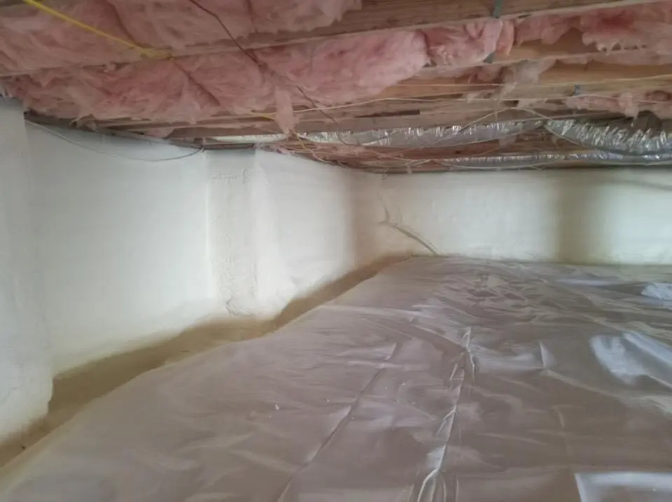 Crawl space encapsulation with closed-cell spray foam for Roof Maintenance in San Jacinto